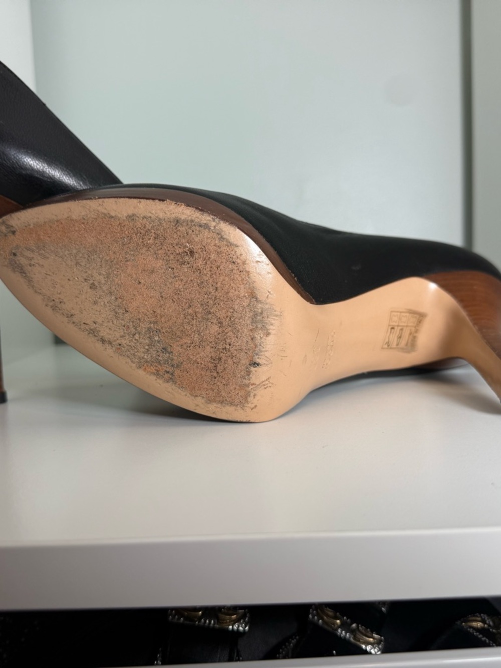 Gucci Classic Black Leather Platform Pump - Women's Heels - Picture 6 of 6